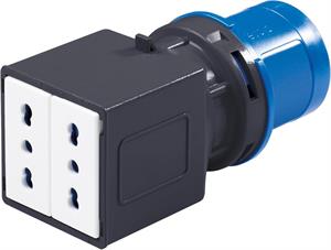 ADATTATORE INDUSTRIALE A DOPPIA PRESA 16