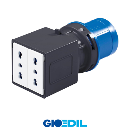 ADATTATORE INDUSTRIALE A DOPPIA PRESA 16