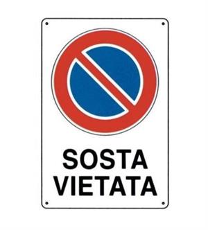 CARTELLO DIVIETO DI SOSTA 30X20