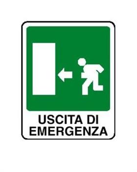CARTELLO USCITA DI EMERGENZA 20X30