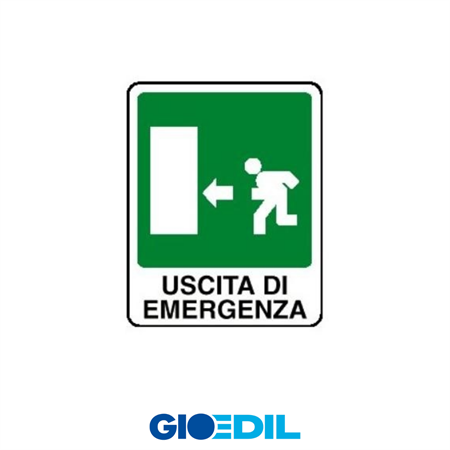 CARTELLO USCITA DI EMERGENZA 20X30