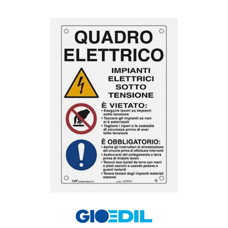 CARTELLO QUADRO ELETTRICO 50 X 70