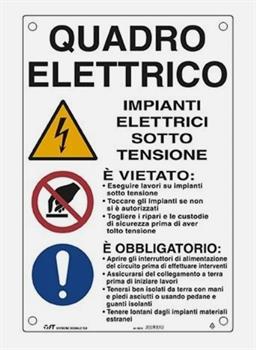 CARTELLO QUADRO ELETTRICO 35X50