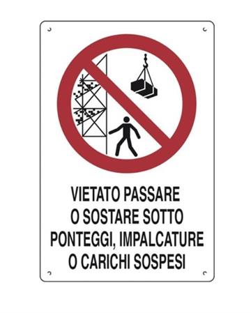 CARTELLO VIET.PASS.SOST.SOTTO PONT. 48X70