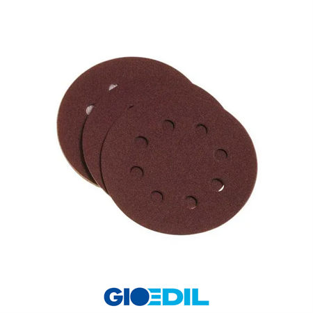 DISCHI CARTA ABRASIVI 40 MM 115 VELCRO C/FORI PZ 10
