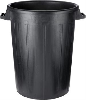 BIDONE NERO C/COPERCHIO LT. 100