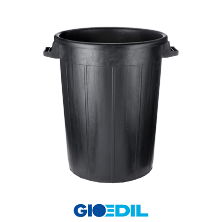 BIDONE NERO C/COPERCHIO LT. 100