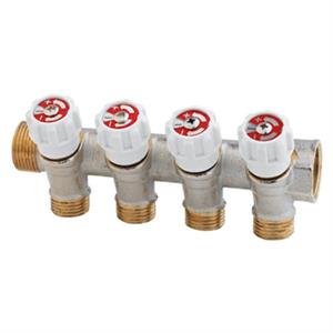 COLLETTORE CON RUBINETTO 4 ATTACCHI