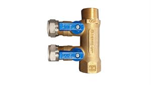 COLLETTORE 2 ATTACCHI ALUPEX