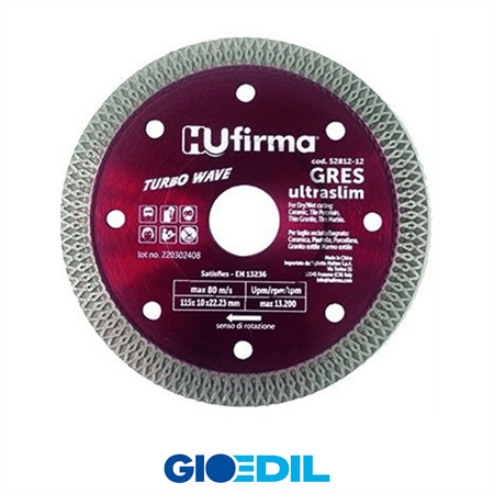 DISCO DIAMANTATO PER GRES D.115 HUFIRMA