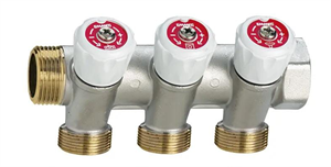 COLLETTORE CON RUBINETTO 3 ATTACCHI