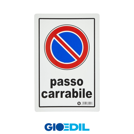 CARTELLO PASSO CARRABILE 20X30