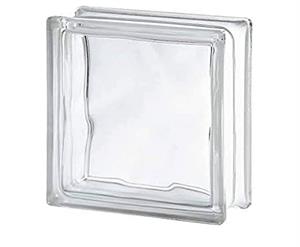 VETROMATTONE TRASPARENTE ONDULATO 20X20