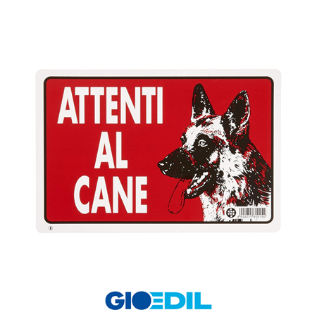 CARTELLO ATTENTI AL CANE 20X30