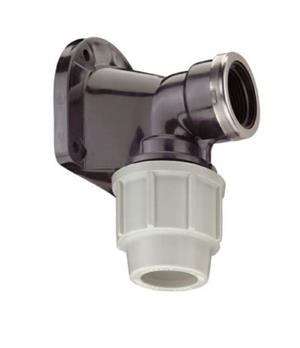 GOMITO POLIETILENE FLANGIATO 25X3/4