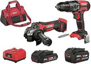 KIT SKIL TRAPANO AVVITATORE SMERIGLIATRICE 20V