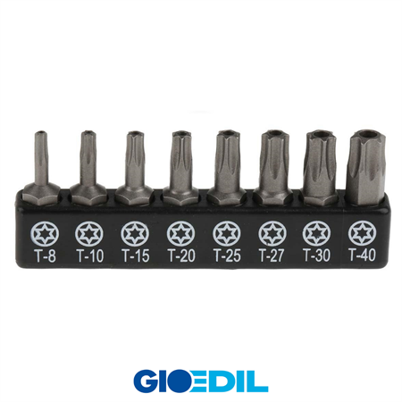 KIT INSERTI TORX/CROCE 7 PEZZI