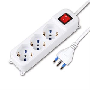 MULTIPRESA 3 POSTI SCHUKO + INTERRUTTORE