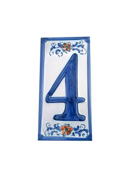 NUMERO CIVICO IN CERAMICA N.4
