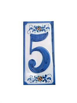 NUMERO CIVICO IN CERAMICA N.5