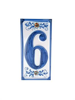 NUMERO CIVICO IN CERAMICA N.6/9