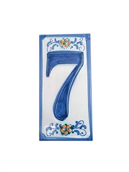NUMERO CIVICO IN CERAMICA N.7