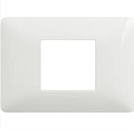 PLACCA MASTER CON DUE PULSANTI 16 A BIANCO