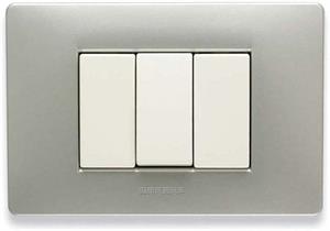 PLACCA MASTER TRE POSTI GRIGIA MOON MIX