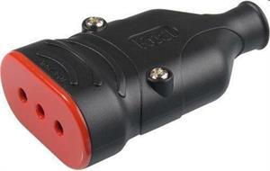 PRESA 16A NERA GOMMATA