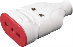 PRESA 16A BIANCA GOMMATA