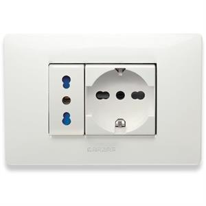 PRESA UNIVERSALE +BIV.2P+T16A MASTER BIANCA