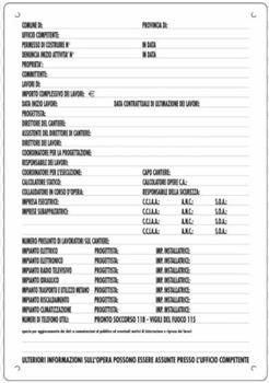 CARTELLO CONCESSIONE EDILE 100X70