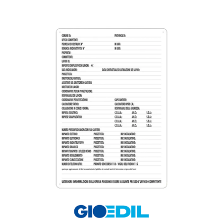 CARTELLO CONCESSIONE EDILE 80X60