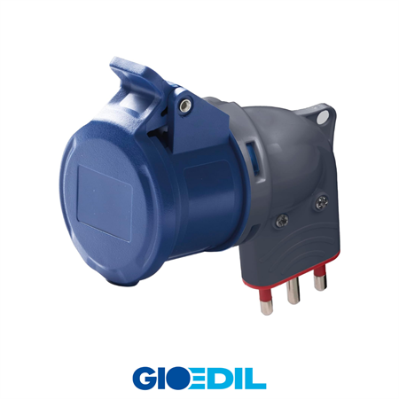 ADATTATORE CEE 2P+T16A BLU 1869