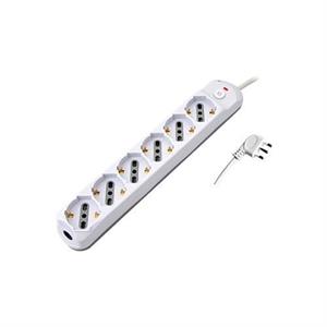 MULTIPRESA 6 POSTI SCHUKO + INTERRUTTORE