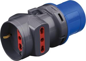 ADATTATORE CEE 2P+T16A TRIPLO C/SCHUKO