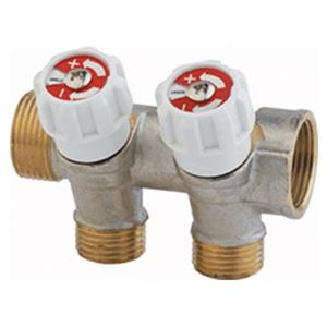 COLLETTORE CON RUBINETTO 2 ATTACCHI